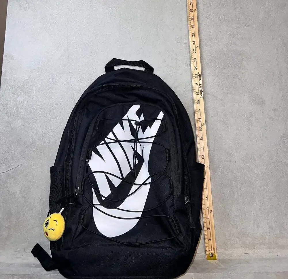 Nike Hayward 2.0 Backpack in Black with Graphic Print and Bungee Cord